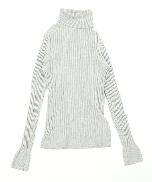 Womens UK Size 10 New Look Grey Pullover Jumper