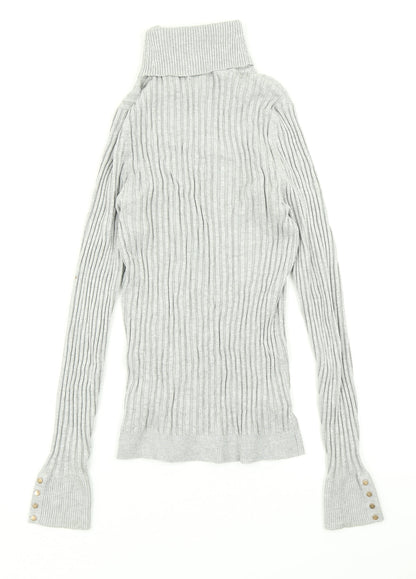 Womens UK Size 10 New Look Grey Pullover Jumper