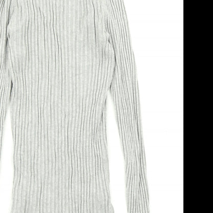 Womens UK Size 10 New Look Grey Pullover Jumper
