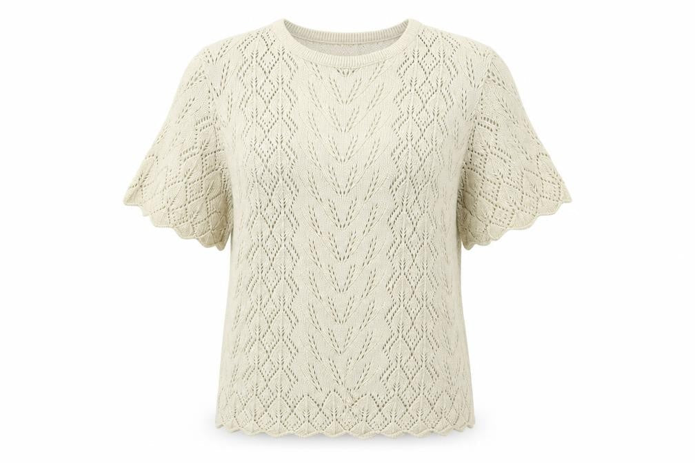Fleurie Womens Beige  Knit Pullover Jumper Size M
