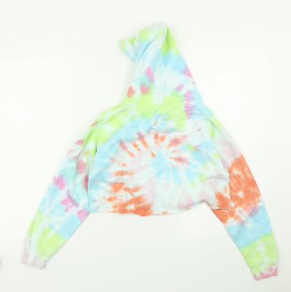 JustHoods Girls Blue   Pullover Hoodie Size 9-10 Years  - Tie Dye
