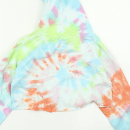 JustHoods Girls Blue   Pullover Hoodie Size 9-10 Years  - Tie Dye