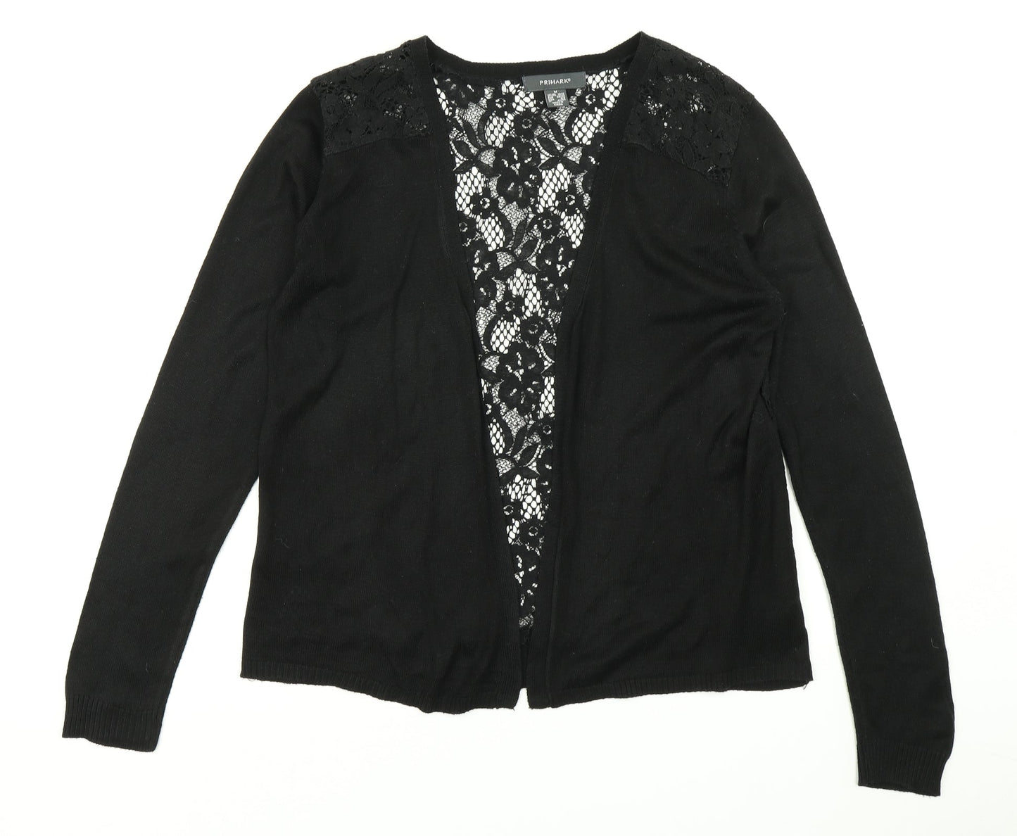 Primark Womens Black  Knit Cardigan Jumper Size M