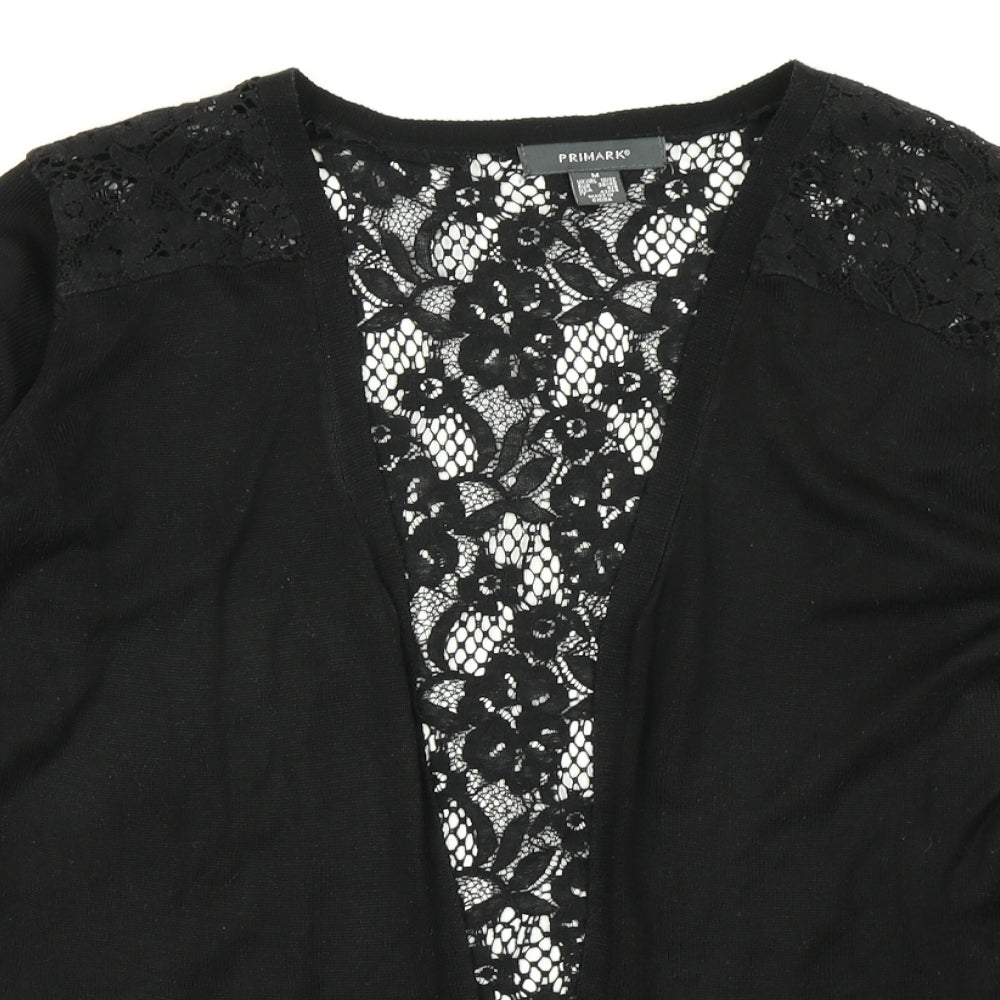 Primark Womens Black  Knit Cardigan Jumper Size M
