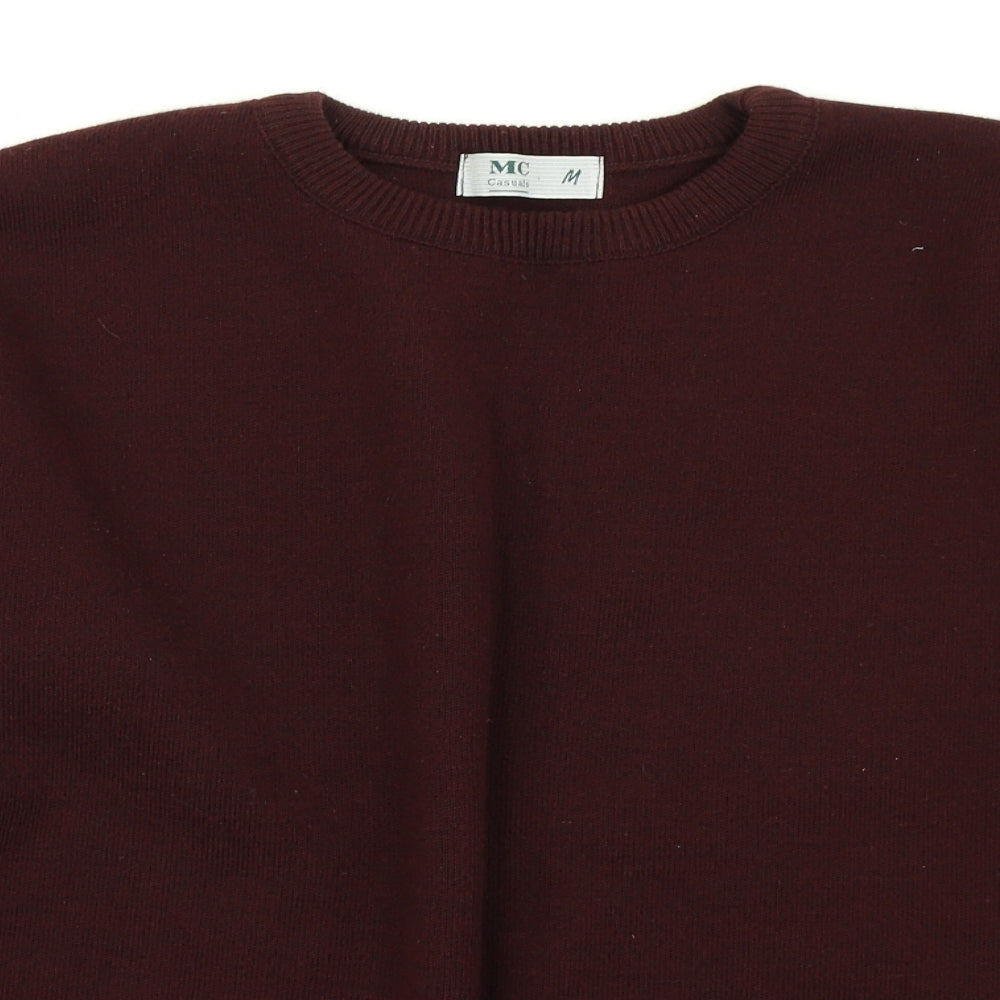 MC Casuals Mens Purple  Knit Pullover Sweatshirt Size M