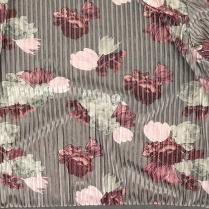 George Womens Grey Floral  Pullover Sweatshirt Size 8