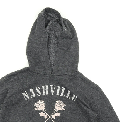 Matalan Girls Grey   Pullover Hoodie Size 9 Years