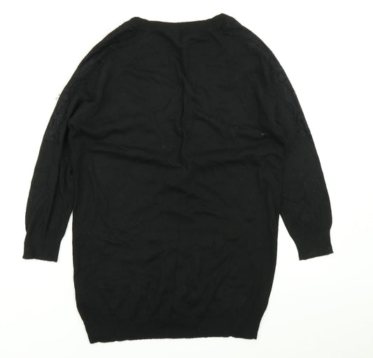 Dorothy Perkins Womens Black  Knit Cardigan Jumper Size 8