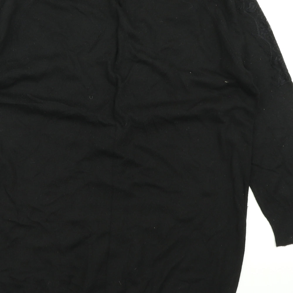 Dorothy Perkins Womens Black  Knit Cardigan Jumper Size 8