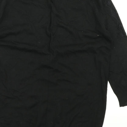 Dorothy Perkins Womens Black  Knit Cardigan Jumper Size 8