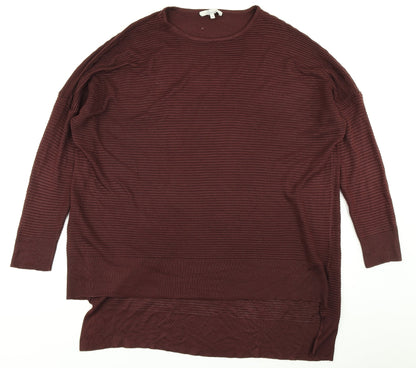 Womens UK Size M Peacocks Brown Basic T-Shirt