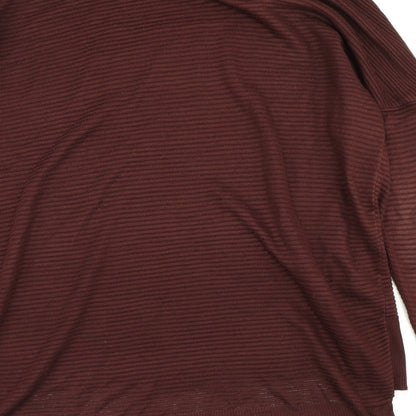 Womens UK Size M Peacocks Brown Basic T-Shirt
