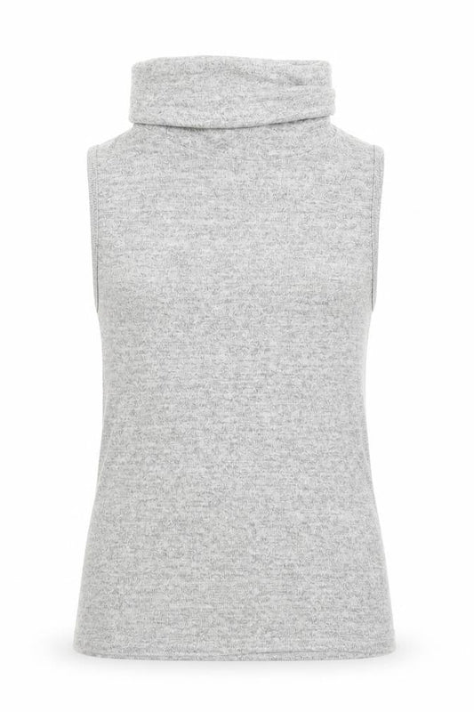 Front view of 915 Generation girls’ grey basic tank, size 12-13, years