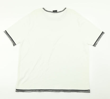 Avant Garde Womens White  Knit Pullover Jumper Size 2XL