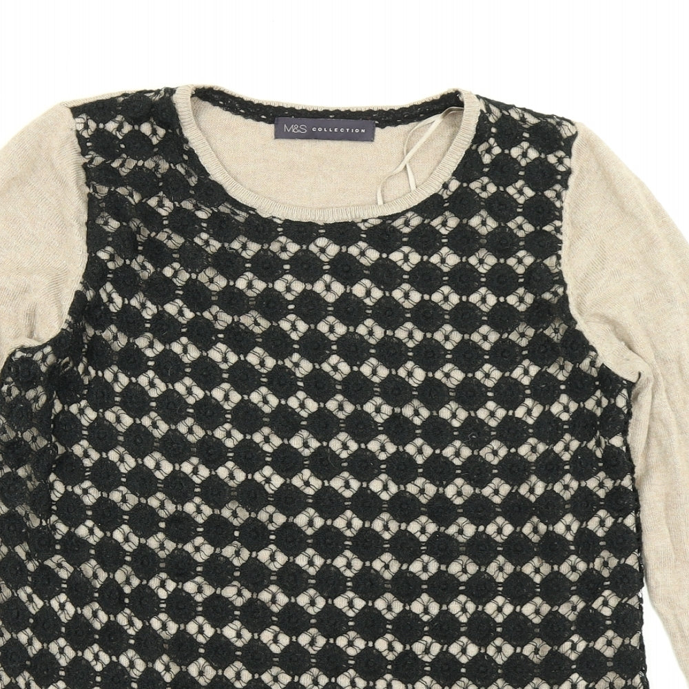 Womens UK Size 10 M&S Collection Brown Pullover Jumper