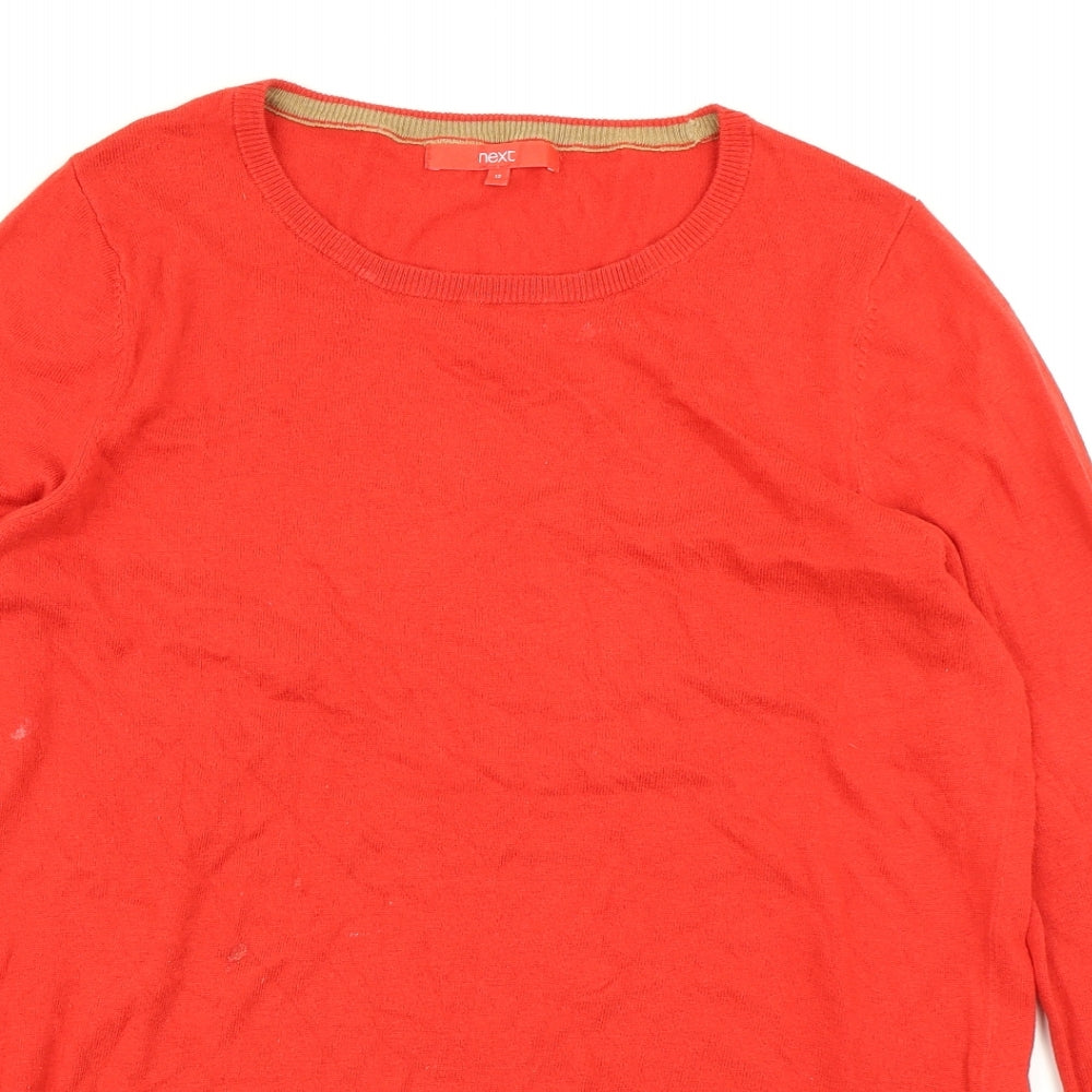 Womens UK Size 12 NEXT Red Pullover Jumper