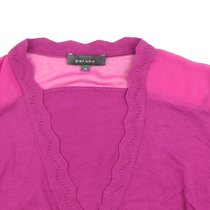 Womens UK Size 14 Per Una Pink Cardigan Jumper