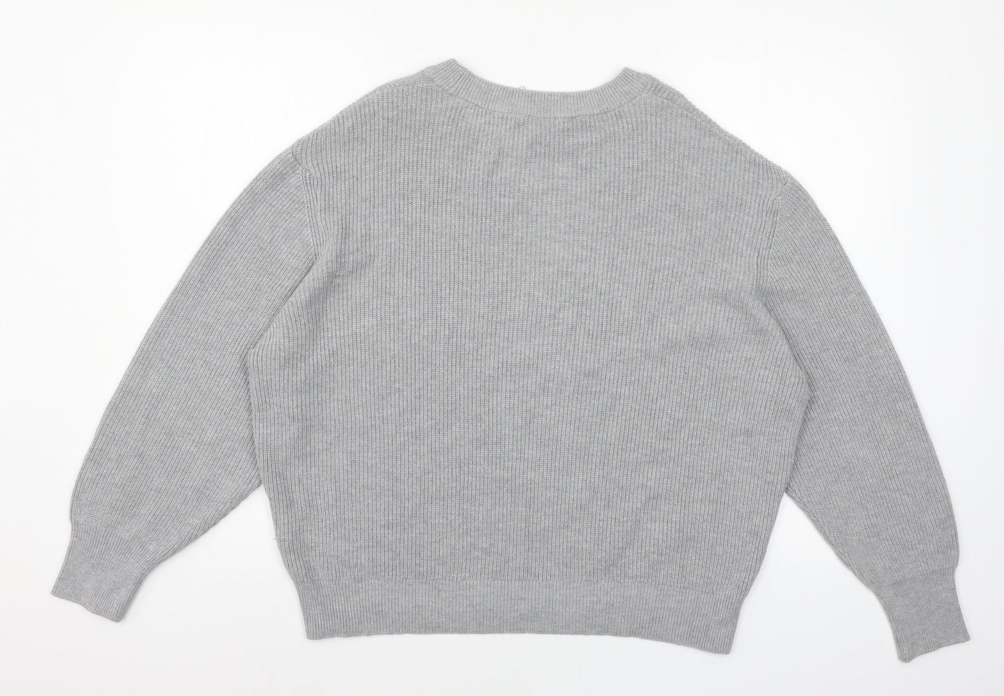 Womens UK Size L Marks and Spencer Grey Pullover Jumper