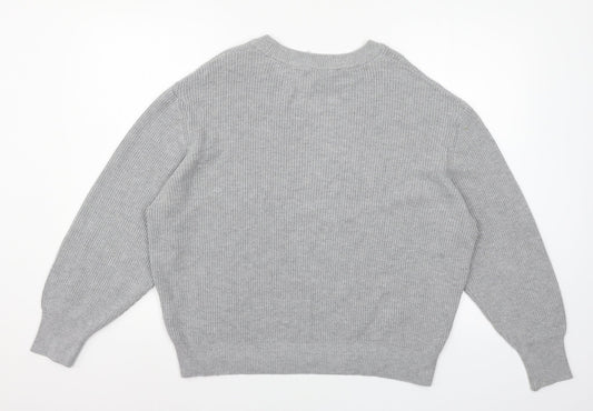 Womens UK Size L Marks and Spencer Grey Pullover Jumper