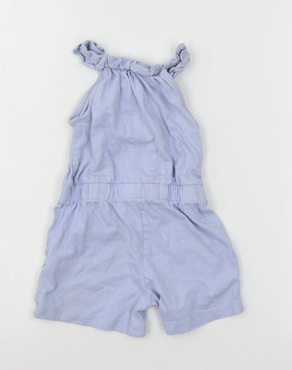 George Girls Blue  Jersey Jumpsuit Outfit/Set Size 12-18 Months  - Flamingo