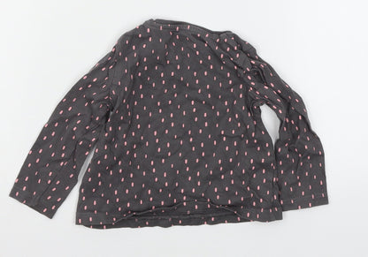 F&F Girls Grey Polka Dot Jersey Basic T-Shirt Size 9-12 Months