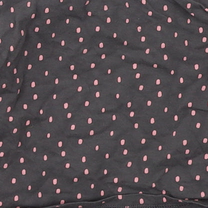 F&F Girls Grey Polka Dot Jersey Basic T-Shirt Size 9-12 Months