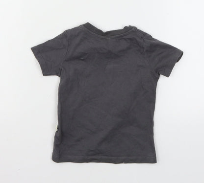 F&F Baby Grey  Jersey Basic T-Shirt Size 12-18 Months  - Wild about my planet