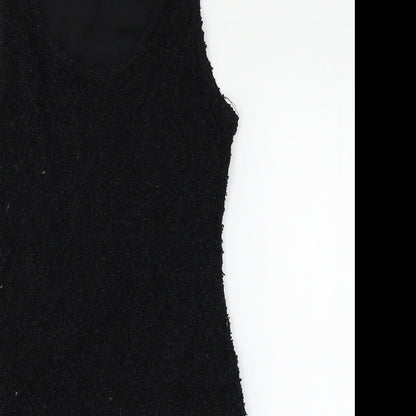 Preworn Womens Black  Lace Tank Dress  Size 14