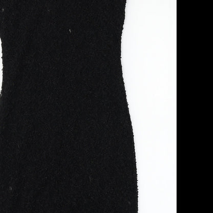 Preworn Womens Black  Lace Tank Dress  Size 14