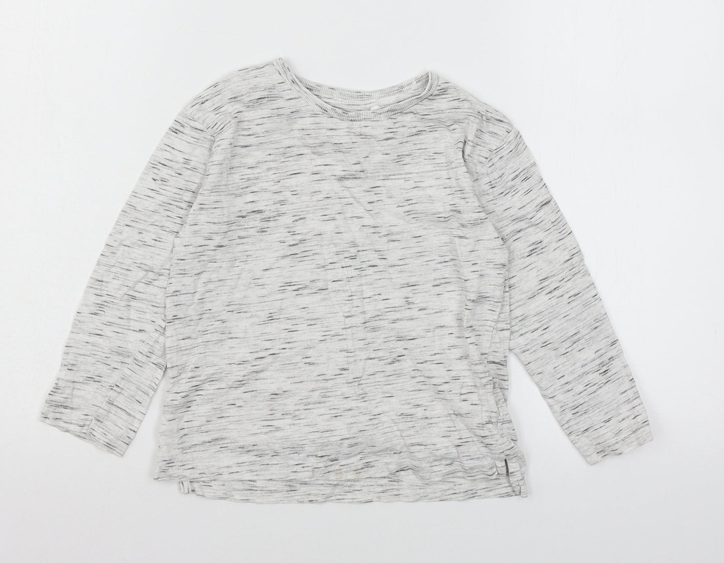 NEXT Boys Grey Striped Jersey Basic T-Shirt Size 5 Years
