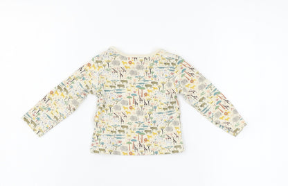 TU Baby Ivory  Jersey Basic T-Shirt Size 3-6 Months  - Animals