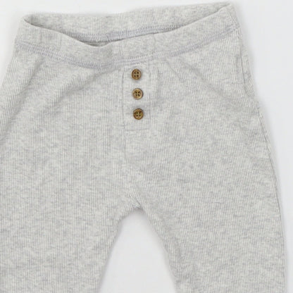 Marks and Spencer Girls Grey  Jersey Jogger Trousers Size 6-9 Months