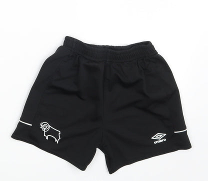 Umbro Boys Black   Sweat Shorts Size 6-7 Years - Waist 16in