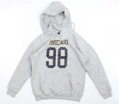 Mens UK Size S New Look Grey Pullover Hoodie