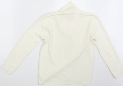 Womens UK Size One Size Pure & Natural Ivory Pullover Jumper