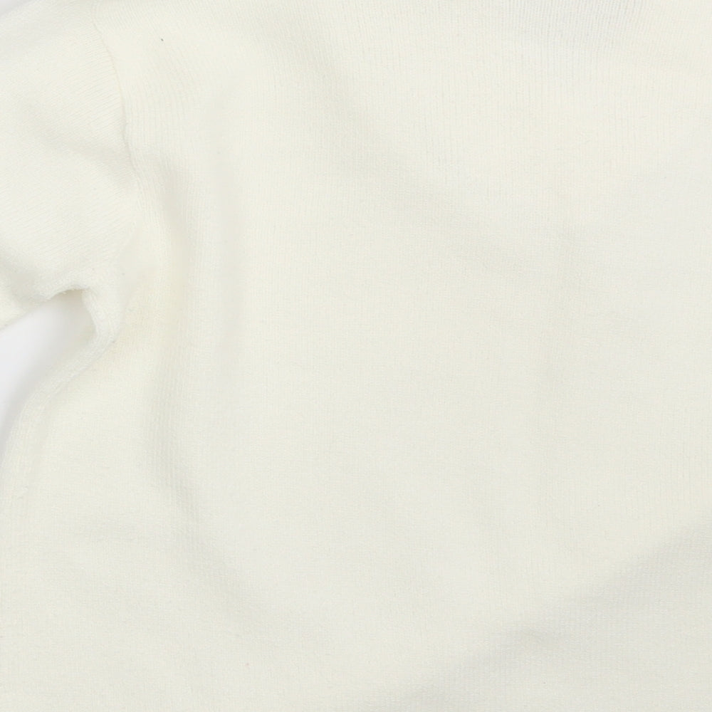 Womens UK Size One Size Pure & Natural Ivory Pullover Jumper