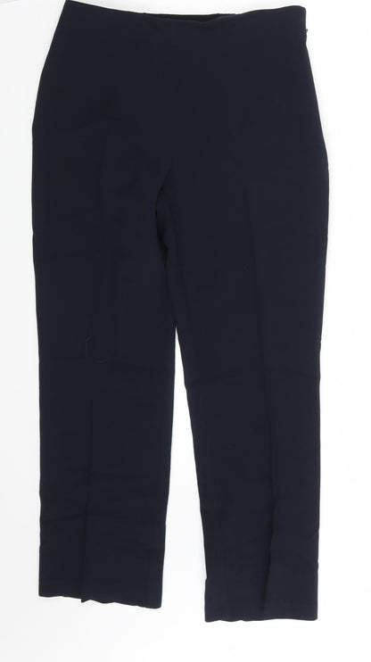 Womens UK Size 10 M&S Regular Fit Dress Pants Blue Trousers