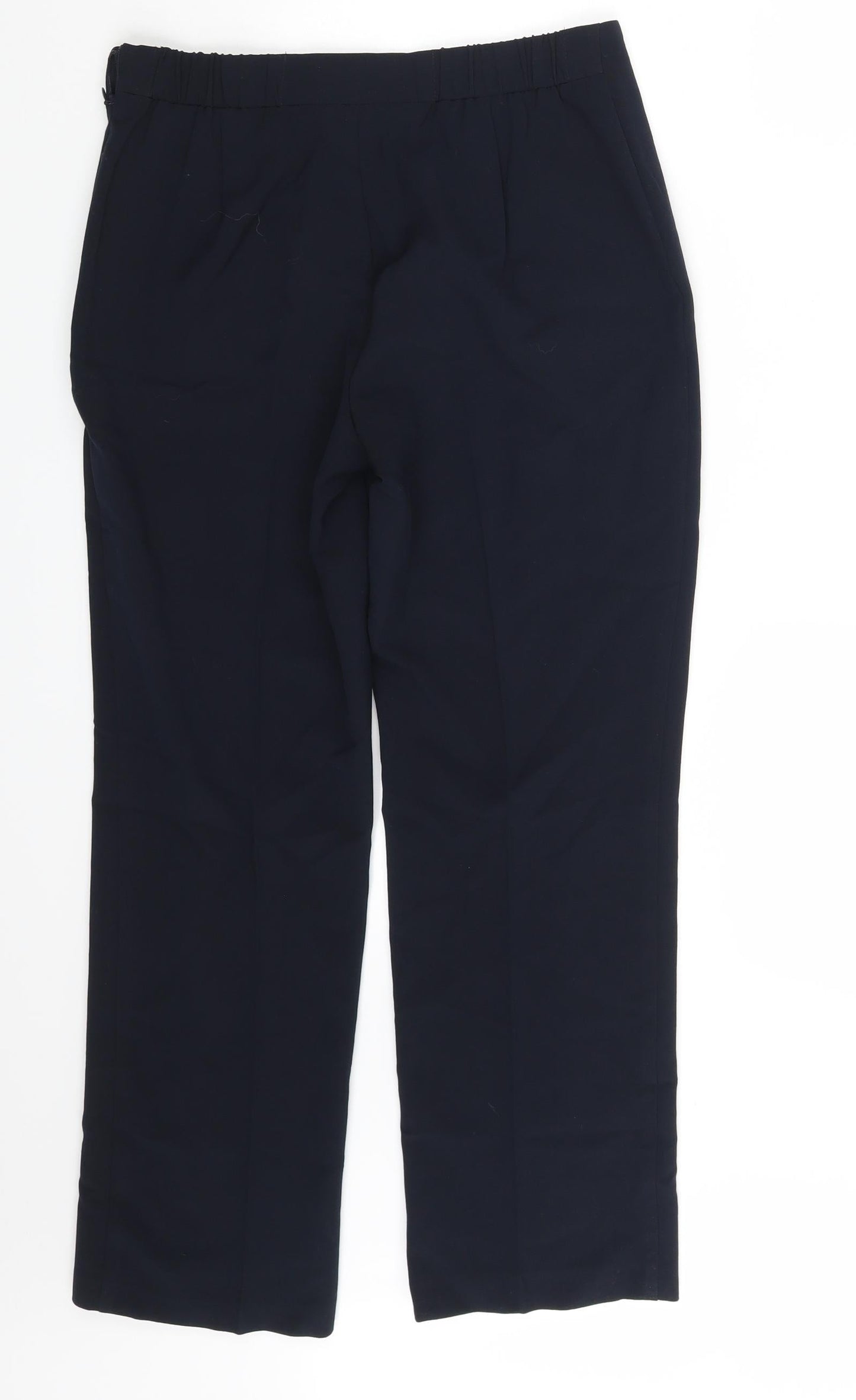 Womens UK Size 10 M&S Regular Fit Dress Pants Blue Trousers