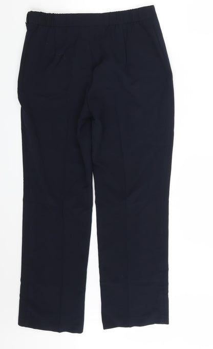 Womens UK Size 10 M&S Regular Fit Dress Pants Blue Trousers