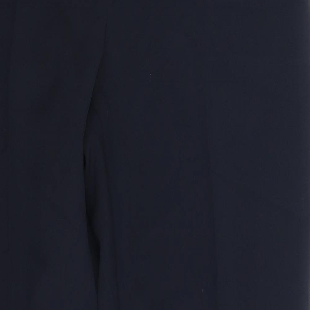 Womens UK Size 10 M&S Regular Fit Dress Pants Blue Trousers