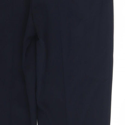 Womens UK Size 10 M&S Regular Fit Dress Pants Blue Trousers