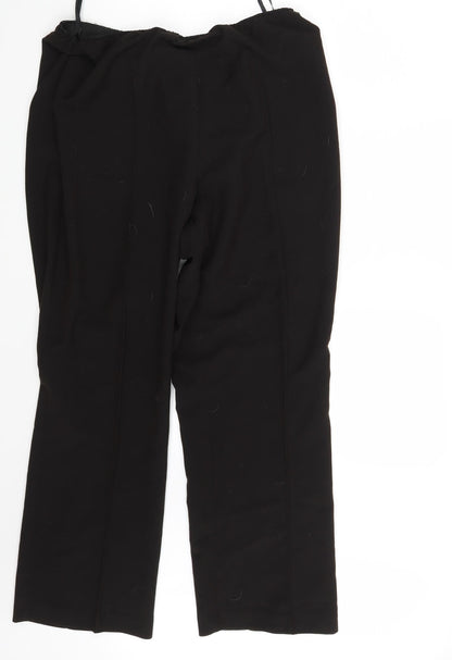 Womens UK Size 18 Mia Moda Regular Fit Dress Pants Brown Trousers