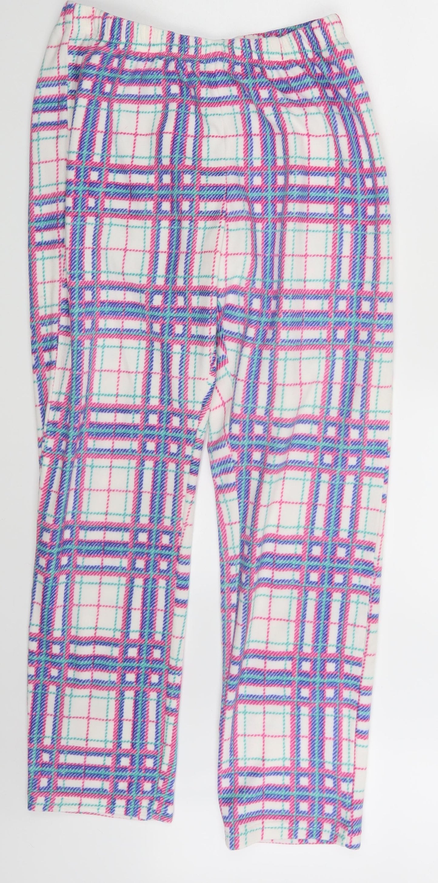 TU Womens Multicoloured Check  Sweatpants Trousers Size 10 L27 in