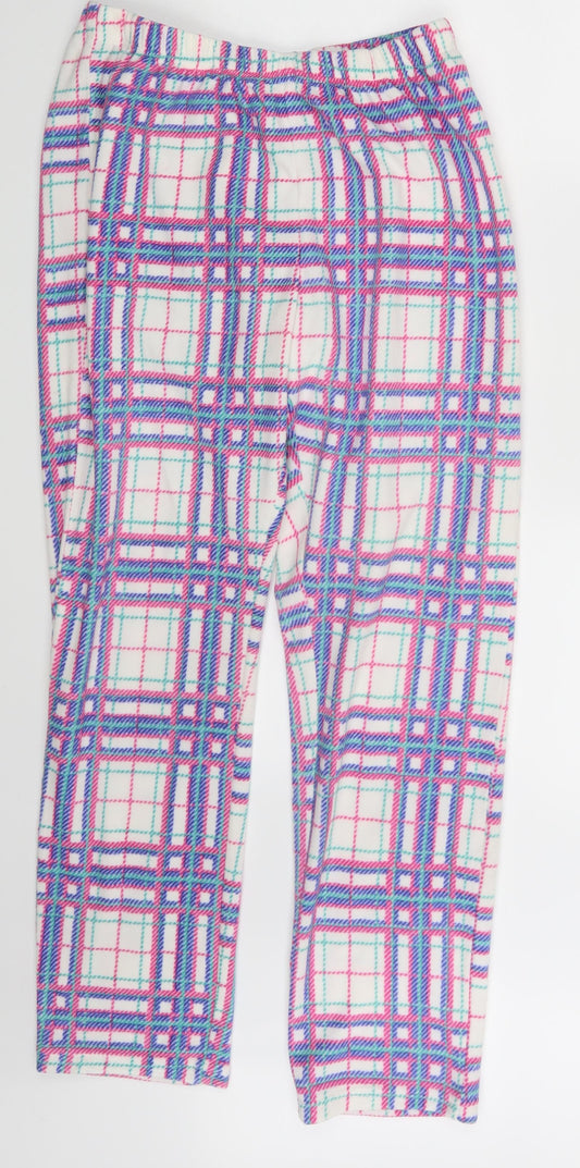 TU Womens Multicoloured Check  Sweatpants Trousers Size 10 L27 in
