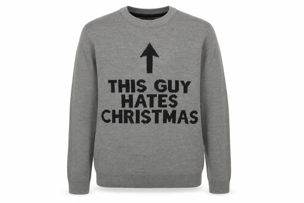 New Look Men Mens Grey   Pullover Jumper Size S  - christmas jumper