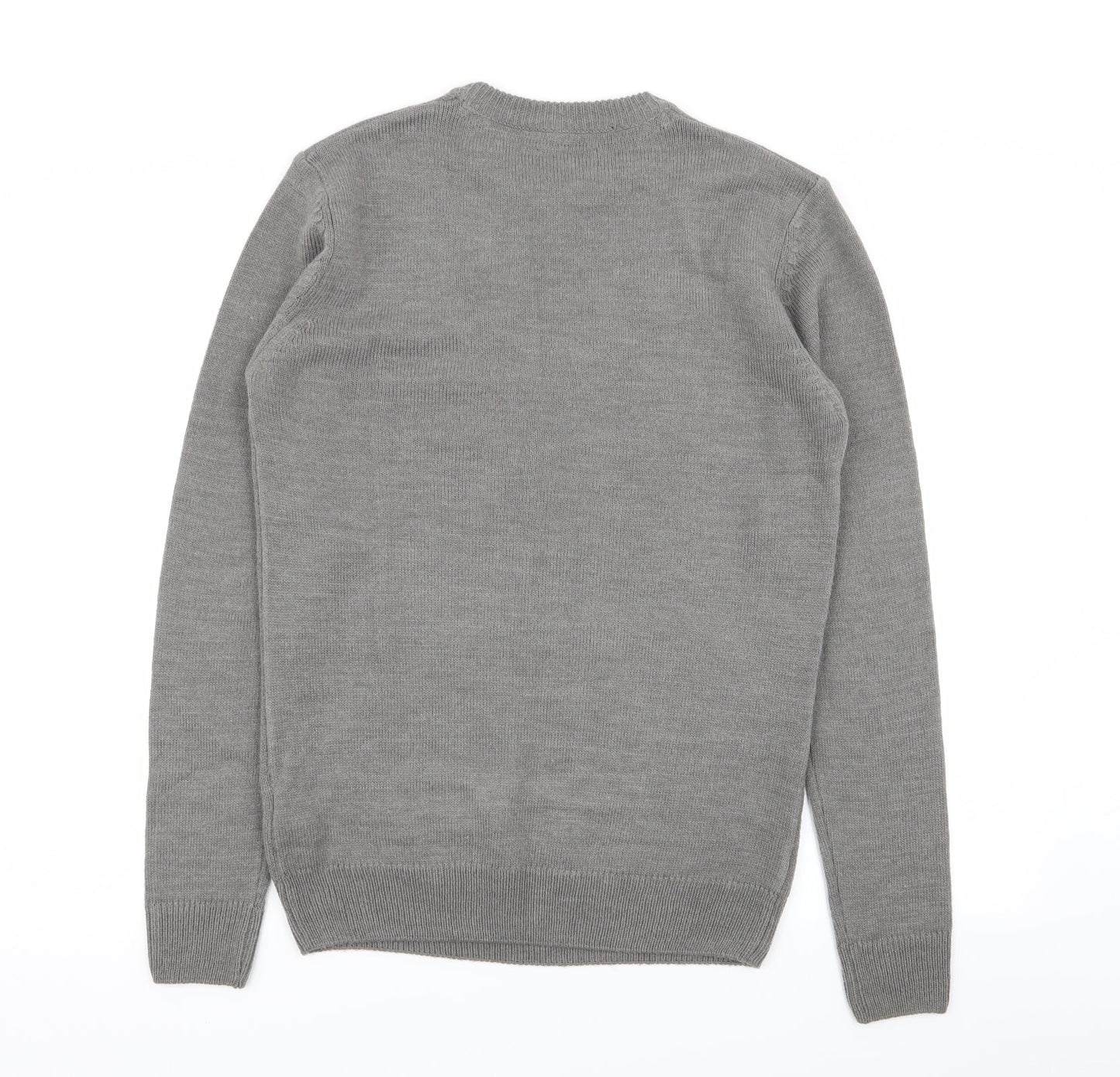 new look men Mens Grey   Pullover Jumper Size S  - christmas jumper