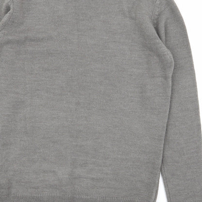 new look men Mens Grey   Pullover Jumper Size S  - christmas jumper