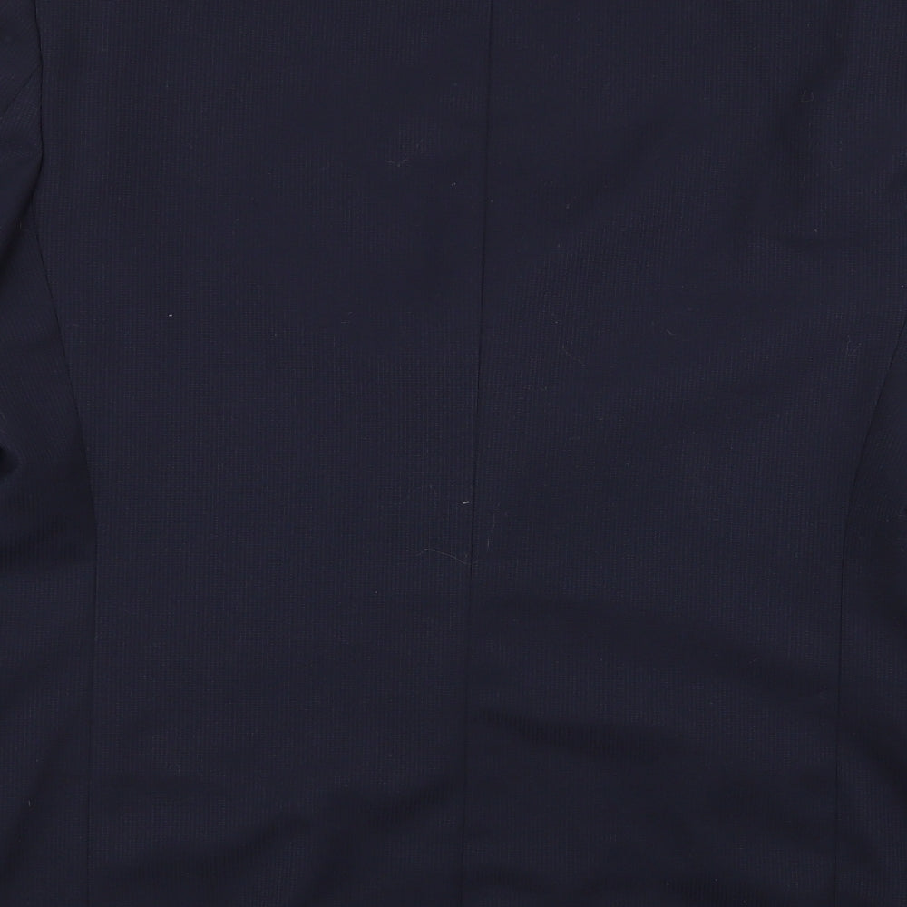 Mens UK Size 42 Pinstripe Regular Blue Suit Jacket