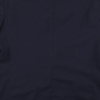 Mens UK Size 42 Pinstripe Regular Blue Suit Jacket
