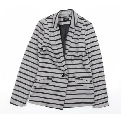 Oasis Womens Multicoloured Striped  Jacket Blazer Size 8